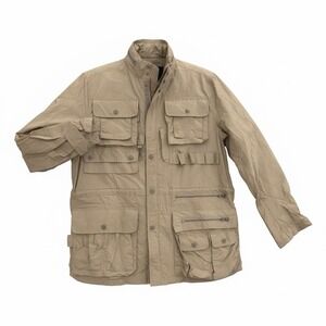 YMC Military Field Jacket Mens L Khaki Waxed cotton Utilitarian Workwear Gorp‎